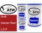 Preview: Audi, Iberian Red, L31F: 500ml Lackdose + 500ml Klarlack + 250ml Härter - Set, von ATW Autoteile West.